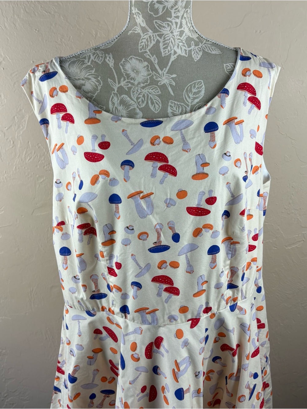 Magnolia Park Sleeveless Fit and Flare Dress Mushrooms Cream Womens size 5XL - Picture 10 of 12